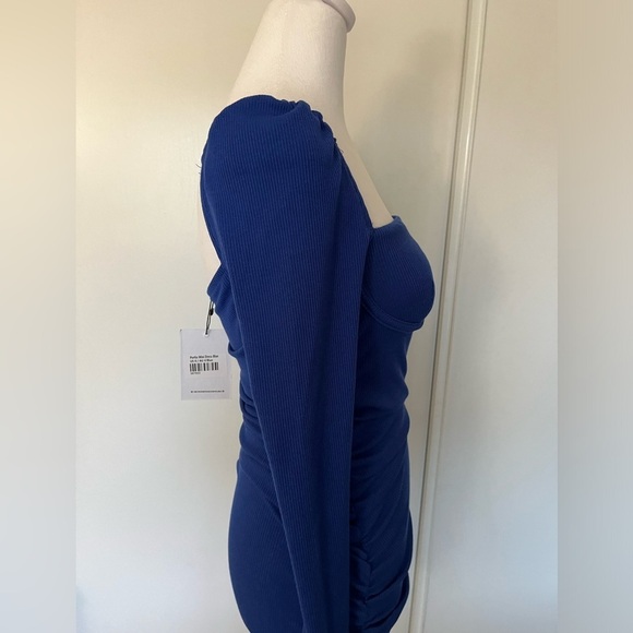 New Princess Polly Blue Portia Mini Dress Size 4 - Picture 7 of 7